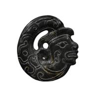 YTDJJWLS Pendentif de la collection Tibet Hongshan Culture naturelle de météorite sculptée, sans pierre précieuse