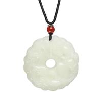 YTDJJWLS Pendentif en jade Pixiu pour homme et femme avec boucle de paix, sans pierre précieuse