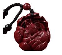 YTDJJWLS Pendentif en vermillon naturel avec collier en fleur de pêcher - Créativité haut de gamme - Pierre sans pierre précieuse, Pierre, Pas de gemme