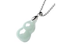 YTDJJWLS Pendentif gourde en jade naturel pour femme, bijou de banquet, de mariage, sans pierre précieuse