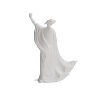 YTDJJWLS Poète chinois antique en céramique blanche de 14,5 cm - Caractère zen ivre - Pour la maison, le bureau - Étagères zen