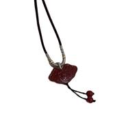 YTDJJWLS Vermillon Collier avec pendentif en corde tressée pour femme Style rétro Pierre sans pierre précieuse