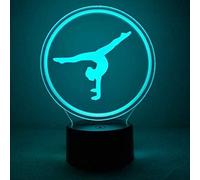YTDZLTD Illusion Optique 3D Gymnastique Nuit Lampe 7 Couleurs Changeantes Puissance USB Contact Switch Lampe Décorative LED Lampe de Table Anniversaire Noël Cadeau Enfants Jouets