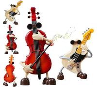 YTDZR Figurines de boîtes à Musique Violon et Guitare, Ornements musicaux artisanaux en résine, décoration Artistique for la Maison ou Le Bureau, for Les mélomanes.(2PCS A+B)