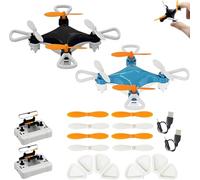 YTDZR Mini Drone Volant de Cascade adapté aux débutants, avec LED, Maintien d'altitude et Protection d'hélice, Compact et Portable, Rotation à 360° avec LED et Maintien d'altitude(2PCS A+B)