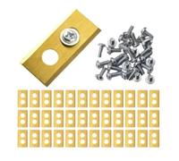 YTEGSAQSXC Lame De Tondeuse À Gazon 36/30 Pièces Lames De Rechange en Acier Inoxydable Lame De Tondeuse Conception À 2 Trous Compatible avec La Pelouse Robot Mammotion Luba(Gold 36PCS)