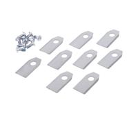 YTEGSAQSXC Lame De Tondeuse À Gazon 9 À 36 Pièces, Lame De Coupe avec Kit De Vis De Remplacement, Compatible avec Les Accessoires De Tondeuse À Gazon Ecovacs(9pcs Silver)