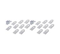 YTEGSAQSXC Lame De Tondeuse À Gazon 9 À 36 Pièces, Lame De Coupe avec Kit De Vis De Remplacement, Compatible avec Les Accessoires De Tondeuse À Gazon Ecovacs(18pcs Silver)