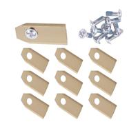YTEGSAQSXC Lawnmower Blade 9 Pièces Kit De Lames De Tondeuse À Gazon en Acier Inoxydable Ensemble De Lames De Coupe De Tondeuse À Gazon Lame De Coupe Gazon Compatible avec Ecovacs(Gold)