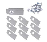 YTEGSAQSXC Lawnmower Blade 9 Pièces Kit De Lames De Tondeuse À Gazon en Acier Inoxydable Ensemble De Lames De Coupe De Tondeuse À Gazon Lame De Coupe Gazon Compatible avec Ecovacs(Silver)