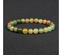 YTETDE Bracelet en Pierre Apatite Lapis Lazuli Agate Cristal Oeil de Tigre Perles Gemmes Bracelet Homme Bijoux Bracelet-Agate Paon-Perles 8mm-19cm-7.5inch