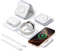 Ytfhg-3 En 1 Chargeur Induction Iphone, 15w Pliable Chargeur Sans Fil Pour Iphone 16 15 14 13 12 Pro Max, Chargeur Montre Apple Watch Magnétique Chargeur Pour Apple Watch 10/9/Ultra/8/7/6/Se/5/4/3/Ai