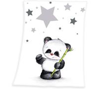 Ytfhg-Fynn Couverture Bébé, Petit Panda, 75 X 100 Cm, Microfibre Polaire, Blanc