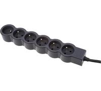 Ytfhg-Legrand Rallonge Multiprise Extra-Plate, 6 Prises 2p+T Avec Terre, Cordon 3m Noir Et Gris Foncé, 1 Prise À 90° Pour Chargeur Volumineux
