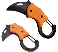 Ytfhg-Petit Couteau De Poche Pour Hommes, Couteau Pliant Cool Box Cutter Avec Lame Tranchante De 1.34 Pouces, Mini Couteau Edc Pour Porter Tous Les Jours, Grand Cadeau Pour Hommes (Orange)