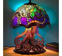 YTFSKFUI Lampe de table en forme de champignon coloré - Veilleuse en résine - Lampe de chevet décorative vintage - Lampe en forme de champignon USB - Décoration d'intérieur pour bureau, chambre à