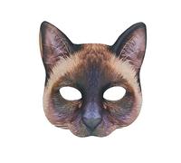 YTFSKFUI Masque de chat réaliste et duveteux, impression numérique, masque thérian pour Halloween, cosplay, accessoire de maquillage, accessoire de costume, fête d'animaux, Halloween, Pâques, carnaval