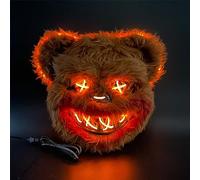 YTFSKFUI Masque d'Halloween Effrayant Ours en Fourrure - Masque d'Horreur Amusant pour Carnaval, Fête, Cosplay, Bal Masqué - Adultes et Enfants