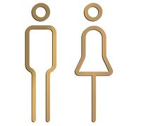 YTFSKFUI Panneau de toilette en laiton massif, style minimaliste, décoration de toilettes avec dos adhésif pour hôtel, bureau, maison, restaurant