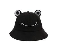 YTFU Bob grenouille pour adulte, chapeau de soleil en coton pour femme, Bébé garçon, S41S6R51579VVC1, Noir 53-55 cm., 53-55cm
