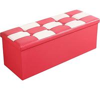 YTGDBDG Repose-Pieds Ottomans Repose-Pieds Banc de Rangement en Cuir avec Boucle de Massage, Pouf en PU pour Chambre et Couloir, Repose-Pieds rectangulaire avec siège rembourré