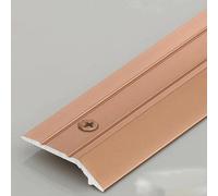 YTGHBIML Aluminum Transition Strip with Screw,Threshold Ramp Reducer Divider Strip Laminate Flooring Edge Trim Cover for Hardwood Floors(Gold,130cm)