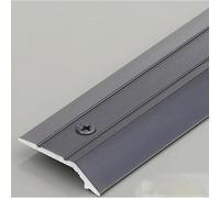 YTGHBIML Aluminum Transition Strip with Screw,Threshold Ramp Reducer Divider Strip Laminate Flooring Edge Trim Cover for Hardwood Floors(Dark Gray,270cm)