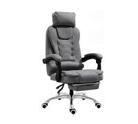 YTGHBIML Chaise de bureau de luxe à angle réglable (90-155°) - Chaise de bureau confortable longue assise - Chaise d'ordinateur pivotante large - Expérience confortable