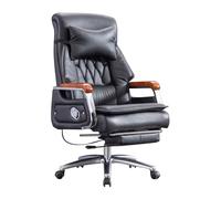 YTGHBIML Chaise de bureau en cuir avec angle réglable de 90 ° à 155 °, hauteur réglable, chaise d'ordinateur avec repose-pieds, expérience confortable