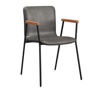 YTGHBIML Chaise de salle à manger rétro en cuir avec pieds en métal - Chaise de salle à manger simple et ergonomique