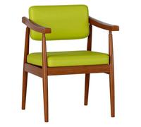 YTGHBIML Chaise de salle à manger rétro en noyer - Chaise de cuisine en similicuir - Chaise d'appoint de loisirs avec dossier - Ergonomique