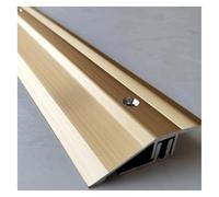 YTGHBIML Floor Transition Strip Wood to Tile with Snap Track, Doorway Edge Trim Banding Aluminum Threshold Reducer for Uneven Floors(Gold,115cm)