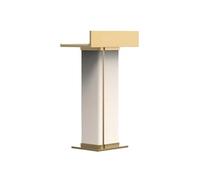 YTGHBIML Podium Moderne en Cuir doré, pupitre Portable au Sol, pupitre en métal for Mariages, présentations de conférences et d'événements(Apricot)