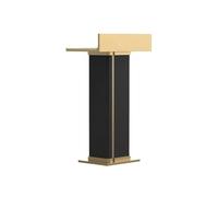 YTGHBIML Podium Moderne en Cuir doré, pupitre Portable au Sol, pupitre en métal for Mariages, présentations de conférences et d'événements(Svart)