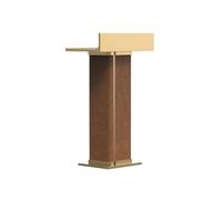 YTGHBIML Podium Moderne en Cuir doré, pupitre Portable au Sol, pupitre en métal for Mariages, présentations de conférences et d'événements(Brown)