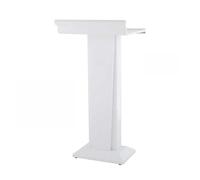 YTGHBIML Support de Podium, chaire sur Pied en Acier Inoxydable, Support de pupitre Poidum avec déflecteurs sonores et chaire d'église à Base Robuste(Wit)