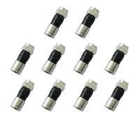 YTgilo Lot de 10 connecteurs de câble de compression à froid RG6 - Étanches - En cuivre - Avec joint torique scellé - Pour systèmes d'antenne Internet et câble satellite