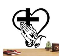 YTGOCN Art Mural Chrétien | Religion Inspirante - Sculpture Mural en Fer en Forme de Cœur,pour Couloir Salon Terrasse Chambre Salle à Manger Entrée