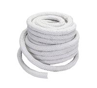 YTGZS Corde en Fibre de Céramique Joint Plat Tressé Corde en Fibre de Céramique 1260℃ Bande d'étanchéité de Porte de Four,Tour Longueur 3m,Diameter 20mm