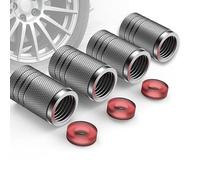 YTHHHN 4 Pièces Bouchons de Valve de Pneu pour Jeep Grand Cherokee SRT Commander Wrangler,Résistant à la Corrosion Bouchon de Valve Voiture, Bouchons de Valve avec joi,C