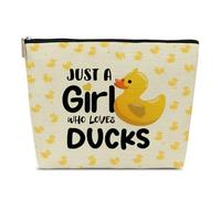 Ythuil Trousse de maquillage canard, cadeau pour femme, trousse de maquillage en forme d'animal pour sac à main, sac cadeau pour adolescente, fille, meilleure amie, fille, meilleure amie, meilleure