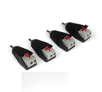 Ytian 4-Pack Haut-Parleur Phono RCA mâle vers 2 bornes à Bande Audio Vidéo Ressort Appuyez sur Type Balum connecteur Adaptateur pour multimédia et CCTV