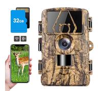 YTLJJ Caméra de Chasse WiFi Bluetooth 8K 60MP Infrarouge Invisible Vitesse de Déclenchement 0.2s Camera Vision Nocturne 20m Photographique Grand Angle 120° pour la Surveillance de la Faune