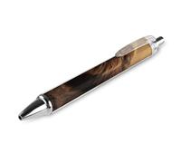YTLKGFP Stylo à bille rétractable personnalisé en forme de lion rugissant en colère - Stylo photo à encre noire lisse - Convient pour le travail, l'école, l'obtention d'un diplôme - 1 pièce