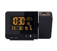 YTLT Réveil,Réveil Projecteur Plafond,Horloge Numérique,Température Intérieure Et Extérieure,Affichage De La Date Jour 12/24H, Fonction Snooze, Port De Charge USB, 8 Ccouleurs De Rétroéclairage