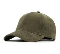 YTNKIV Casquette de baseball surdimensionnée XXL Chapeau de soleil unisexe en velours côtelé 60-65 cm, vert militaire, Taille unique