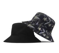 YTNKIV Chapeau bob surdimensionné XXL chapeau de soleil grandes têtes mode réglable chapeau de soleil plus 23,6 pouces - 25,5 pouces (60-65 cm), Noir + fleur noire, Taille unique