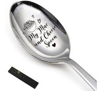 YTNONT Cuillère My Mac and Cheese - Cuillère à café, thé et dessert en acier inoxydable gravée amusante pour les amateurs de Mac et de fromage, enfants, amis, parents, cadeaux d'anniversaire et de