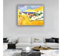 ytonghao Reproduction de peinture à l'huile sur toile Vue de Collioure de Matisse, œuvre d'art abstraite, affiche pour décoration de la maison, 50 x 75 cm, sans cadre