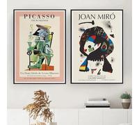 ytonghao Vintage Van Gogh Picasso Matisse Joan Miro Art mural toile peinture nordique affiches et impressions photo pour salon décor 50x70 cm-2 pièces sans cadre